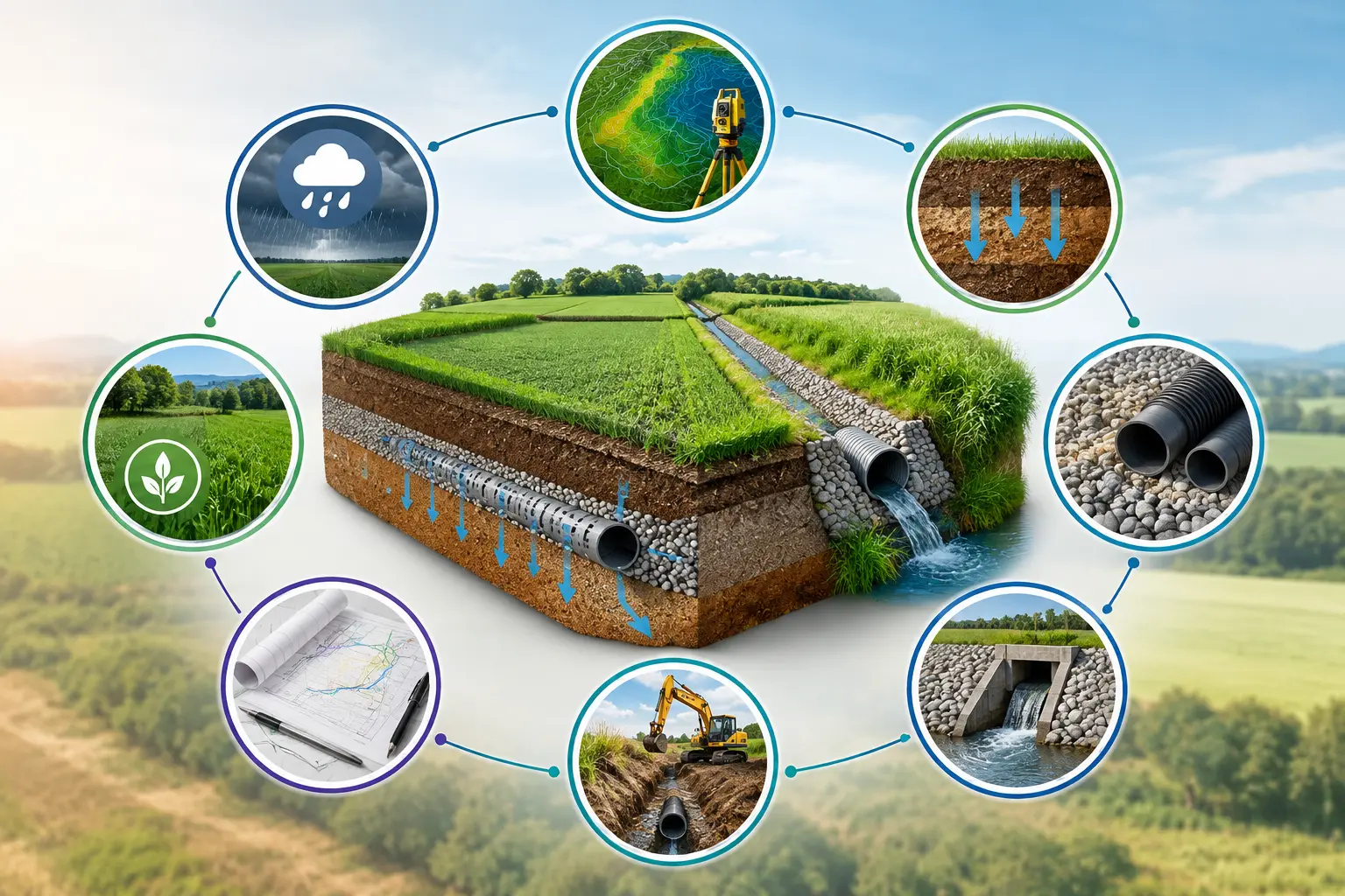 Land Drainage Planning Diagram